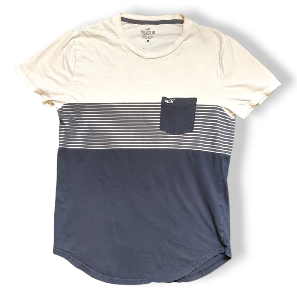 HOLLISTER - Men's Size Small‎ Round Neck Pocket Casual Short Sleeve T-Shirt